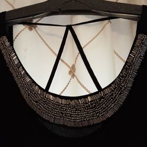 Beaded black blouse
